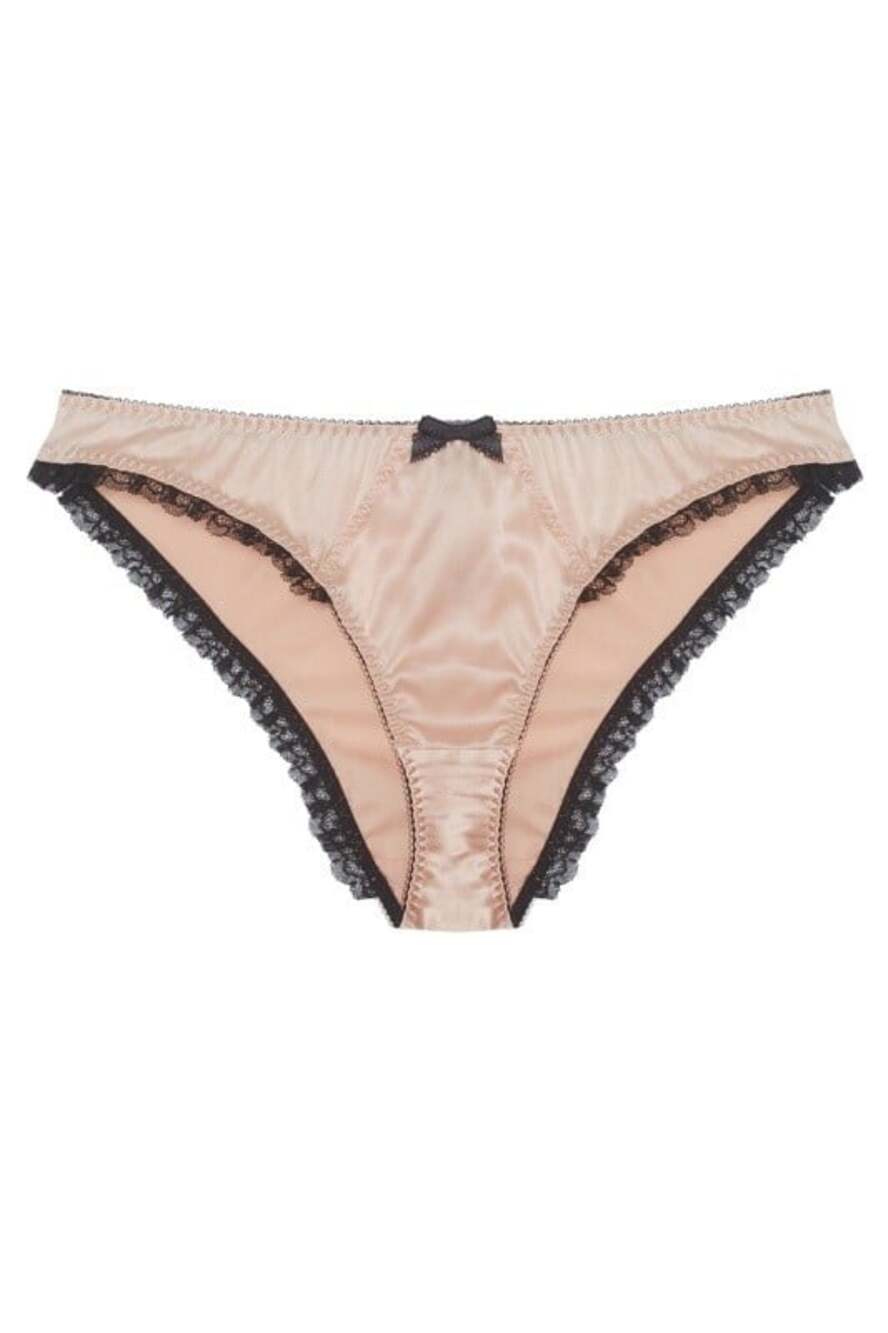 Agent Provocateur Felinda Nude Silk Brief AP4 Large NWT